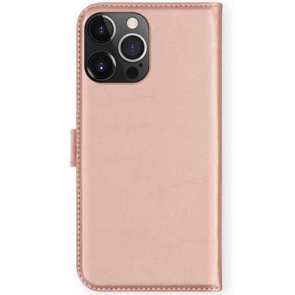 Selencia Étui portefeuille en cuir véritable iPhone 13 Pro - Rose