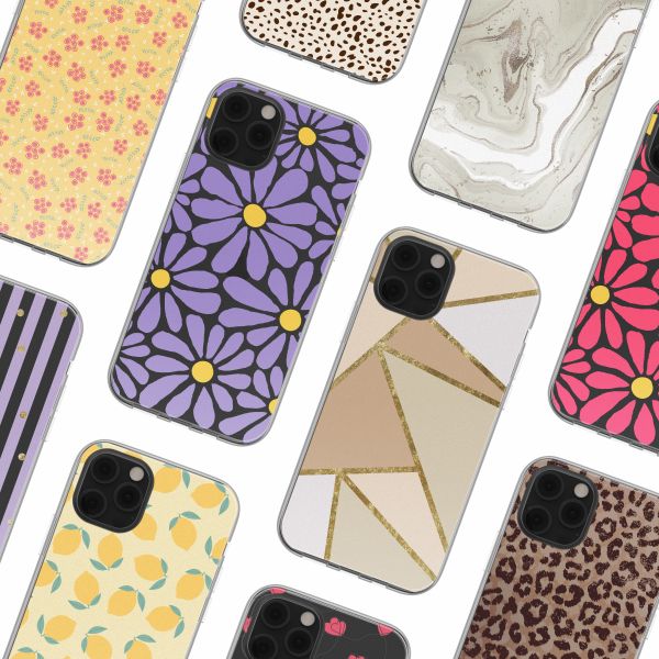 imoshion Coque design pour iPhone 12 (Pro) - Tropical Violet Flowers Connect