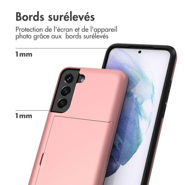 imoshion Coque arrière avec porte-cartes Samsung Galaxy S21 - Rose Doré