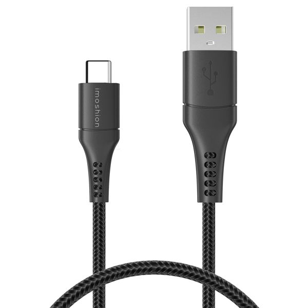 imoshion Braided USB-C vers câble USB - 0,25 mètre  - Noir