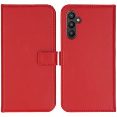 Selencia Étui de téléphone portefeuille en cuir véritable Samsung Galaxy A34 (5G) - Rouge