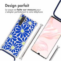 imoshion Coque Design avec cordon Huawei P30 Pro - Cobalt Blue Flowers Connect