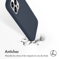 Accezz Coque Liquid Silicone avec MagSafe Apple iPhone 13 Pro - Bleu foncé