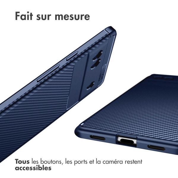 imoshion Coque silicone Carbon Google Pixel 6a - Bleu