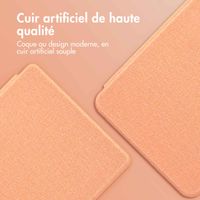 imoshion Étui de liseuse portefeuille Canvas Sleepcover avec support Kobo Libra Colour - Peach