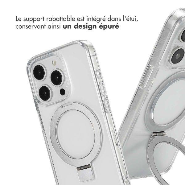 Accezz Coque Ring Stand avec MagSafe Apple iPhone 15 Pro - Transparent