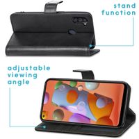 imoshion Étui de télephone portefeuille de luxe Samsung Galaxy A11 / M11 - Noir