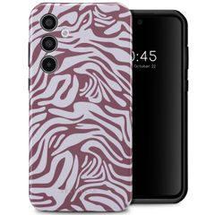 Selencia Coque arrière Vivid Samsung Galaxy A35 - Trippy Swirl Dark Rose