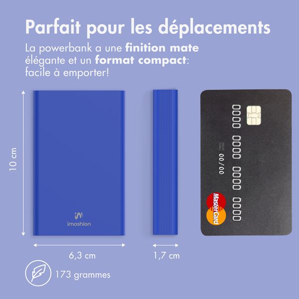 imoshion Ultra Series Batterie externe 10.000 mAh - Bleu Cobalt