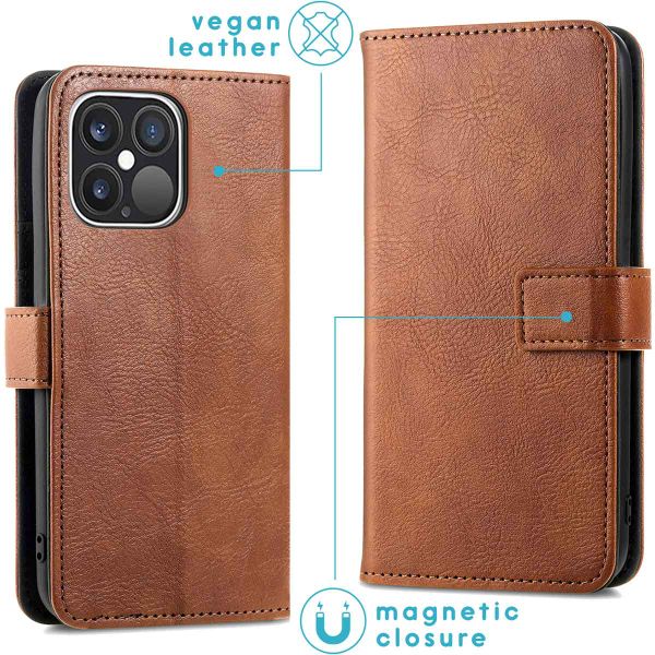 imoshion Étui de téléphone portefeuille Luxe Apple iPhone 13 Pro - brun