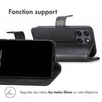 imoshion Étui de télephone portefeuille de luxe Motorola Moto G77 - Noir