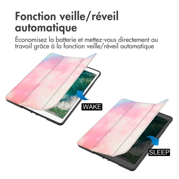 imoshion Coque tablette Design Trifold Apple iPad 6 (2018) 9.7 pouces / iPad 5 (2017) 9.7 pouces / Air 2 (2014)/Air 1 (2013) - Sky