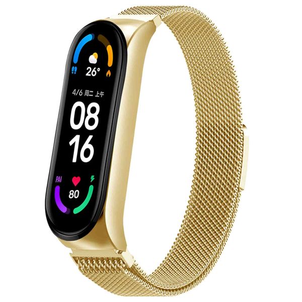 imoshion Bracelet magnétique milanais le Xiaomi Mi Band 5 / 6 - Dorée