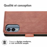 imoshion Étui de téléphone portefeuille Luxe Nokia X30 - Brun