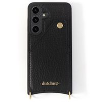 Dutchies Coque avec porte-cartes Samsung Galaxy S24 Ultra - Cordon de téléphone non inclus - Noir