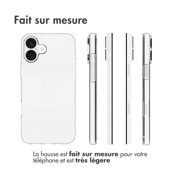 Accezz Coque Clear iPhone 16 Plus - Transparent