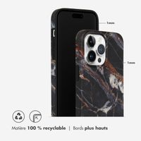 Selencia Aurora Coque Fashion iPhone 14 Pro Max - ﻿Coque durable - 100 % recyclée - Marbre Noir