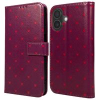 imoshion Étui de télephone portefeuille Design Apple iPhone 16 - Crush Check Coral Dust