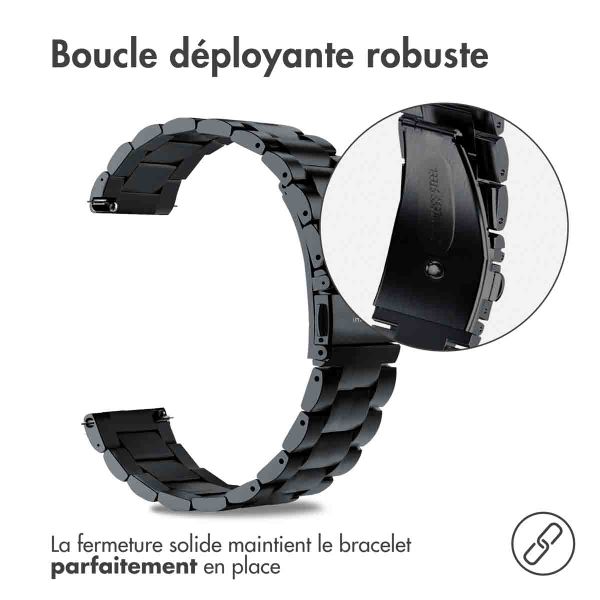 imoshion Bracelet en acier - Connexion universelle de 20 mm - Noir