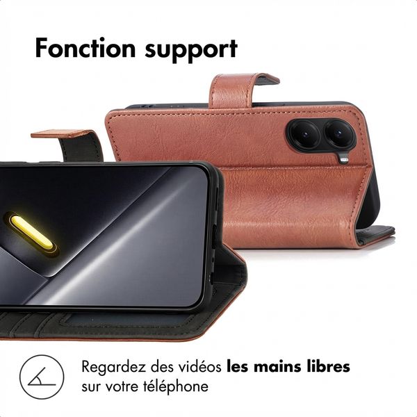 imoshion Étui de télephone portefeuille de luxe Xiaomi Poco X8 Pro - Marron