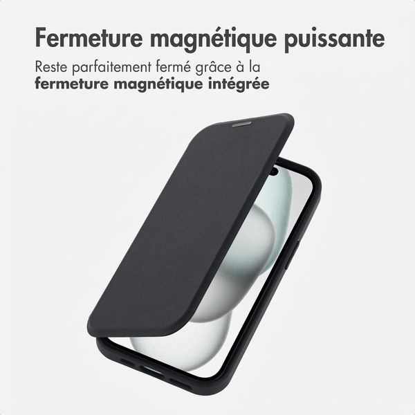 imoshion Bookcase transparente avec MagSafe Apple iPhone 15 - Noir