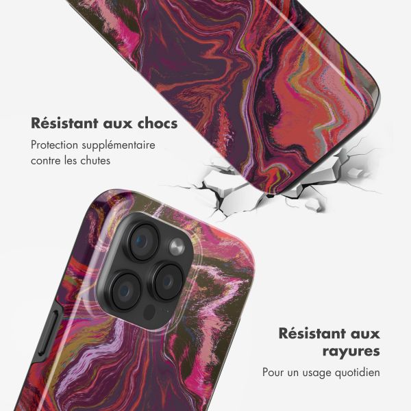 Selencia Coque arrière Vivid avec MagSafe Apple iPhone 15 Pro - Marble Purple