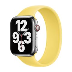 Apple Bracelet Boucle unique en Silicone Apple Watch Series 1 - 11 / SE / Ultra (44/45/46/49 mm) - Taille 8 - Lemon Zest