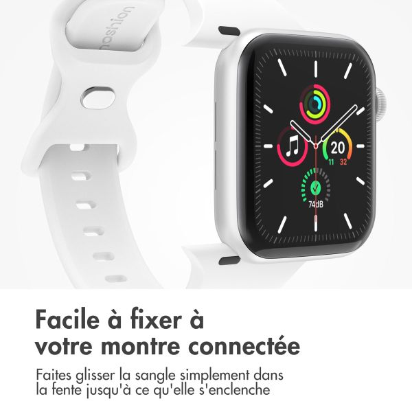 imoshion Bracelet en silicone⁺ Apple Watch Series 1 á 9 / SE (38/40/41 mm) | Series 10 (42 mm) - White - Taille S/M