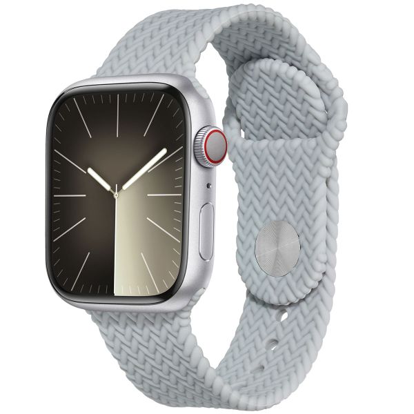 imoshion Bracelet en silicone tressé Apple Watch Series 1 à 9 / SE (38/40/41 mm) | Series 10 (42 mm) - Gris