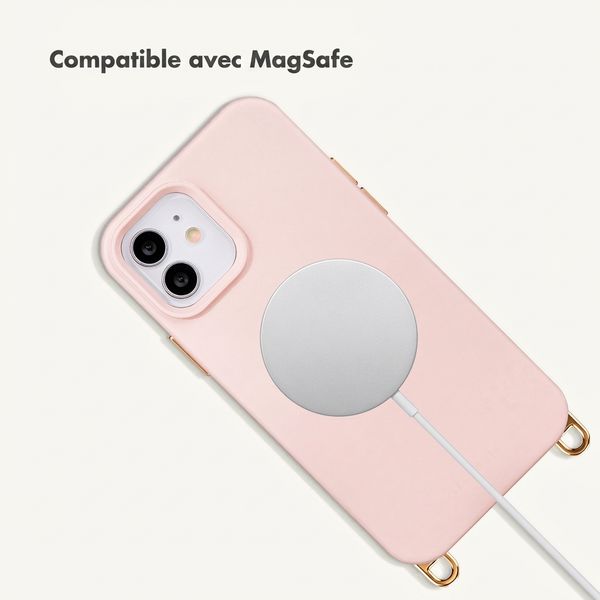 Selencia Coque arrière Rivièra avec MagSafe avec crochets amovibles iPhone 12 / 12 Pro - Sorbet Pink