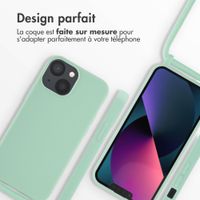 imoshion Coque en silicone avec cordon Apple iPhone 13 Mini - Vert menthe