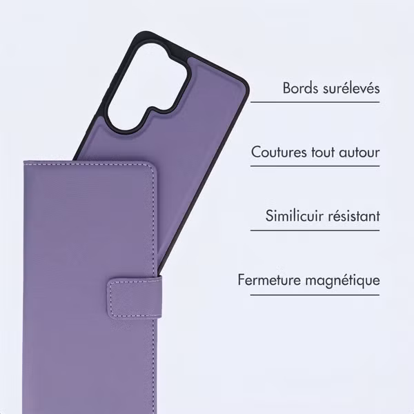 imoshion Étui portefeuille luxe 2-en-1 amovible Samsung Galaxy S26 Ultra - Violet