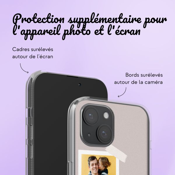 Coque personnalisée avec pellicule N°1 iPhone 15 - Transparent