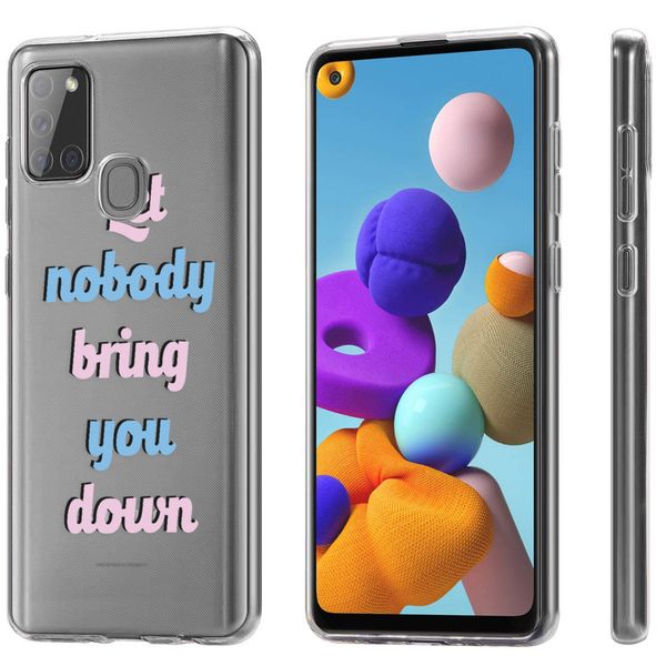 imoshion Coque Design Samsung Galaxy A21s - Quote - Rose