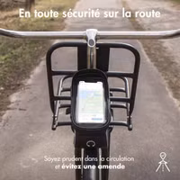 imoshion Support de téléphone pour vélo - Avec pochette - Universel - Cadre de vélo - Noir