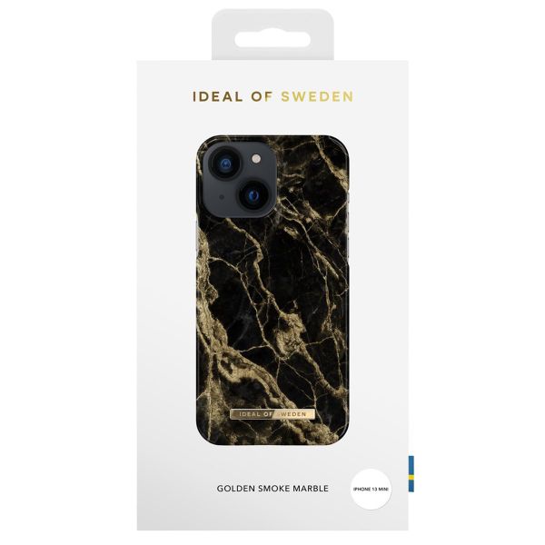 iDeal of Sweden Coque Fashion iPhone 13 Mini - Golden Smoke Marble