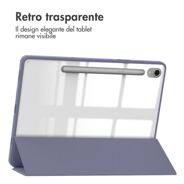 imoshion Coque tablette rigide Trifold Samsung Galaxy Tab S9 11.0 pouces - Violet