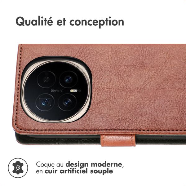 imoshion Étui de télephone portefeuille Honor Magic8 Pro - Marron
