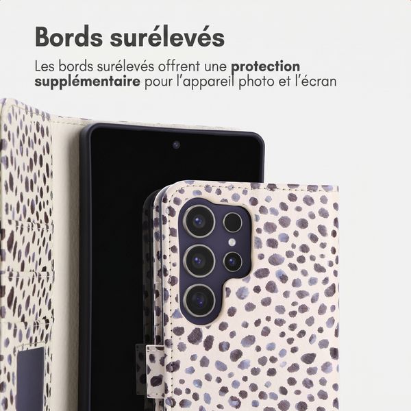 imoshion Étui de télephone portefeuille Design Samsung Galaxy S25 Ultra - Black And White Dots