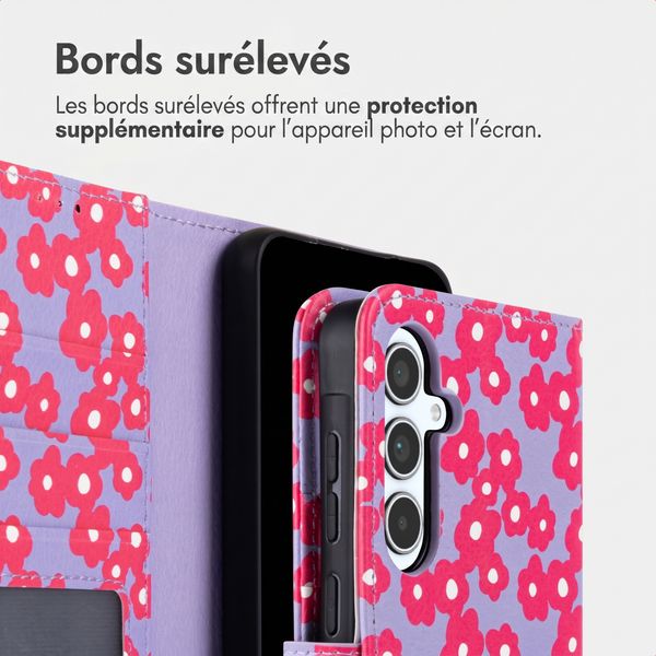 imoshion Étui de télephone portefeuille Design Samsung Galaxy A35 - Dusty Rose Blossoms