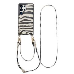 Selencia Coque de télephone Nova avec cordon et porte-cartes Samsung Galaxy S25 Ultra - Zazzy Zebra