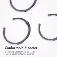 imoshion Bracelet magnétique milanais Apple Watch Series 1 - 9 / SE (38/40/41 mm) | Series 10 / 11 (42 mm) - Taille S - Gris foncé