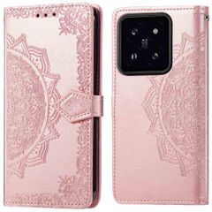 imoshion Etui de téléphone portefeuille Mandala Xiaomi 14T Pro - Rose Dorée