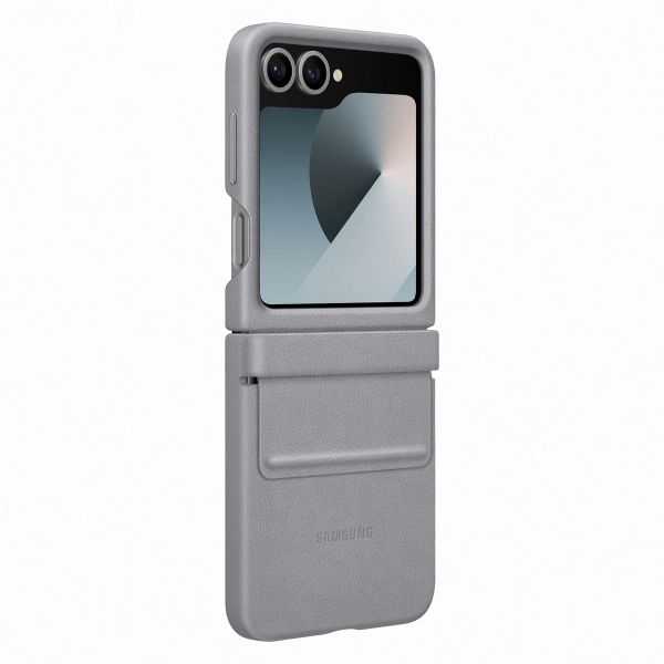 Samsung Original Coque KindSuit en Cuir Végan Samsung Galaxy Z Flip 6 / Flip 7 FE - Gray