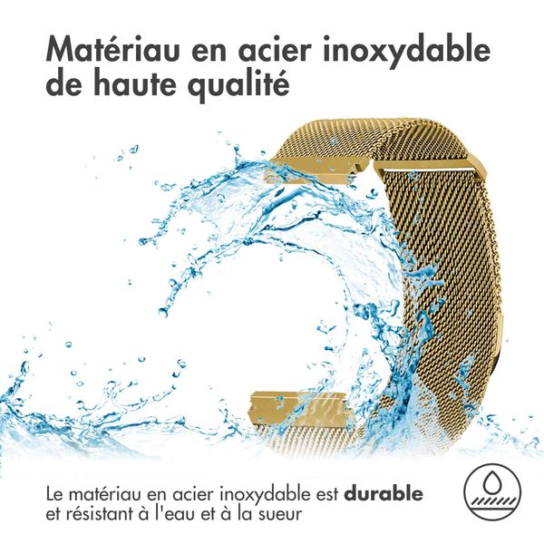 imoshion Bracelet magnétique milanais  - Connexion universelle 22 mm - Taille S - Doré