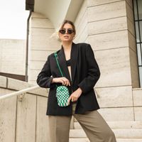 Selencia ﻿Pochette pour téléphone - Checker Green