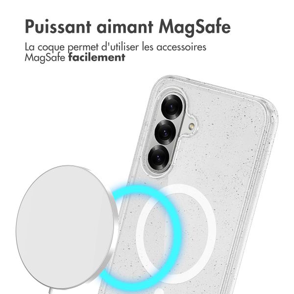 imoshion Coque Pailletée avec MagSafe Samsung Galaxy A36 - Paillettes Transparent