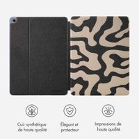 Selencia Coque tablette Vivid iPad 7 (2019) / iPad 8 (2020) / iPad 9 (2021) 10.2 pouces - Art Wave Black