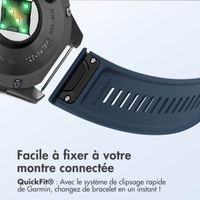 imoshion QuickFit® Bracelet en silicone Stripe Garmin Watch | Fixation 26 mm - Bleu Foncé