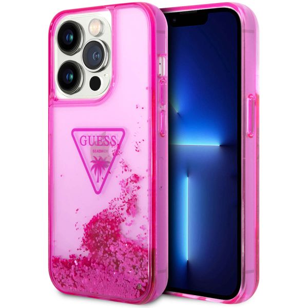 Guess Coque Liquid Glitter iPhone 14 Pro Max - Fuchsia